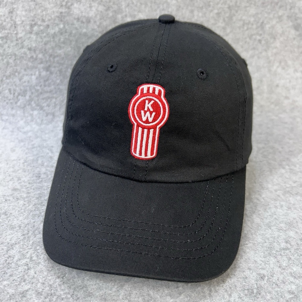 Kenworth‎ Trucker Hat Black Baseball Cap KW Logo Embroidered PACCAR Licensed